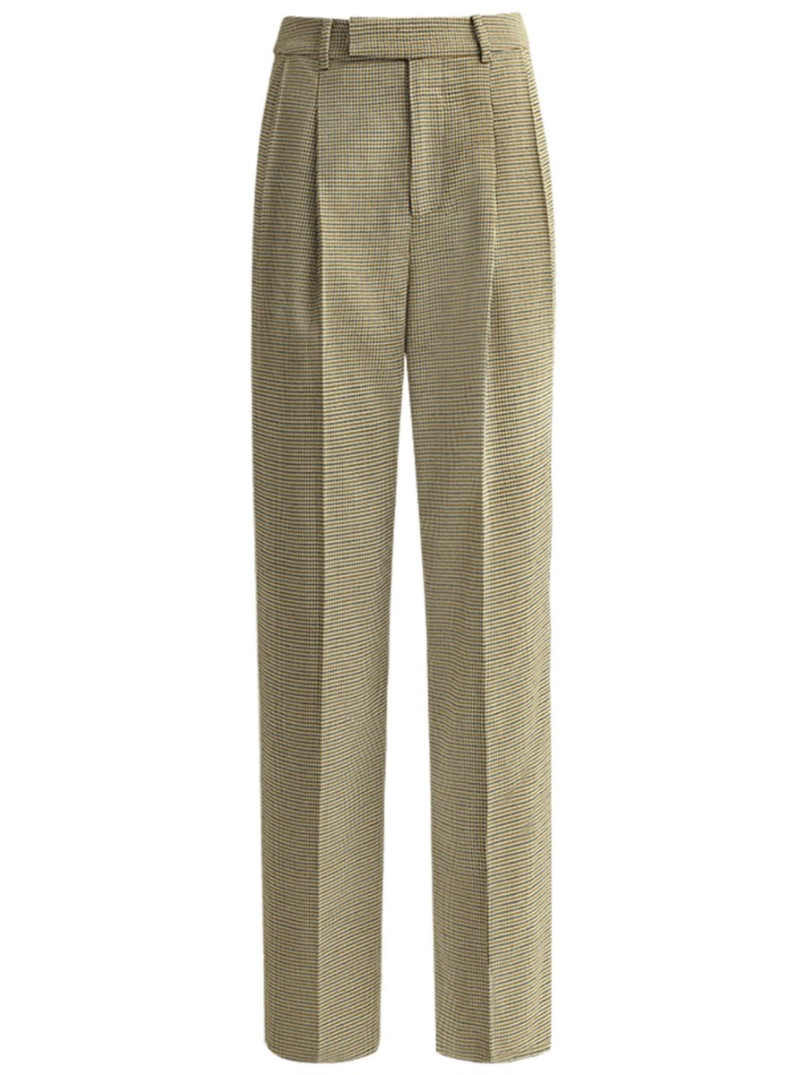 professional slim fit straight cut checkered ankle pants all check 4