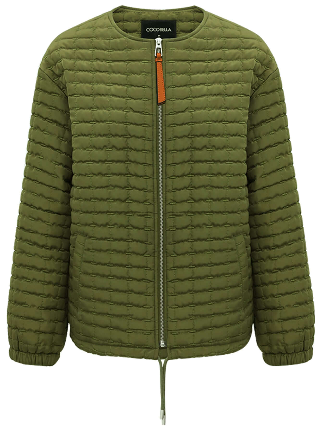 puffer quilted lightweight jacket all green 4