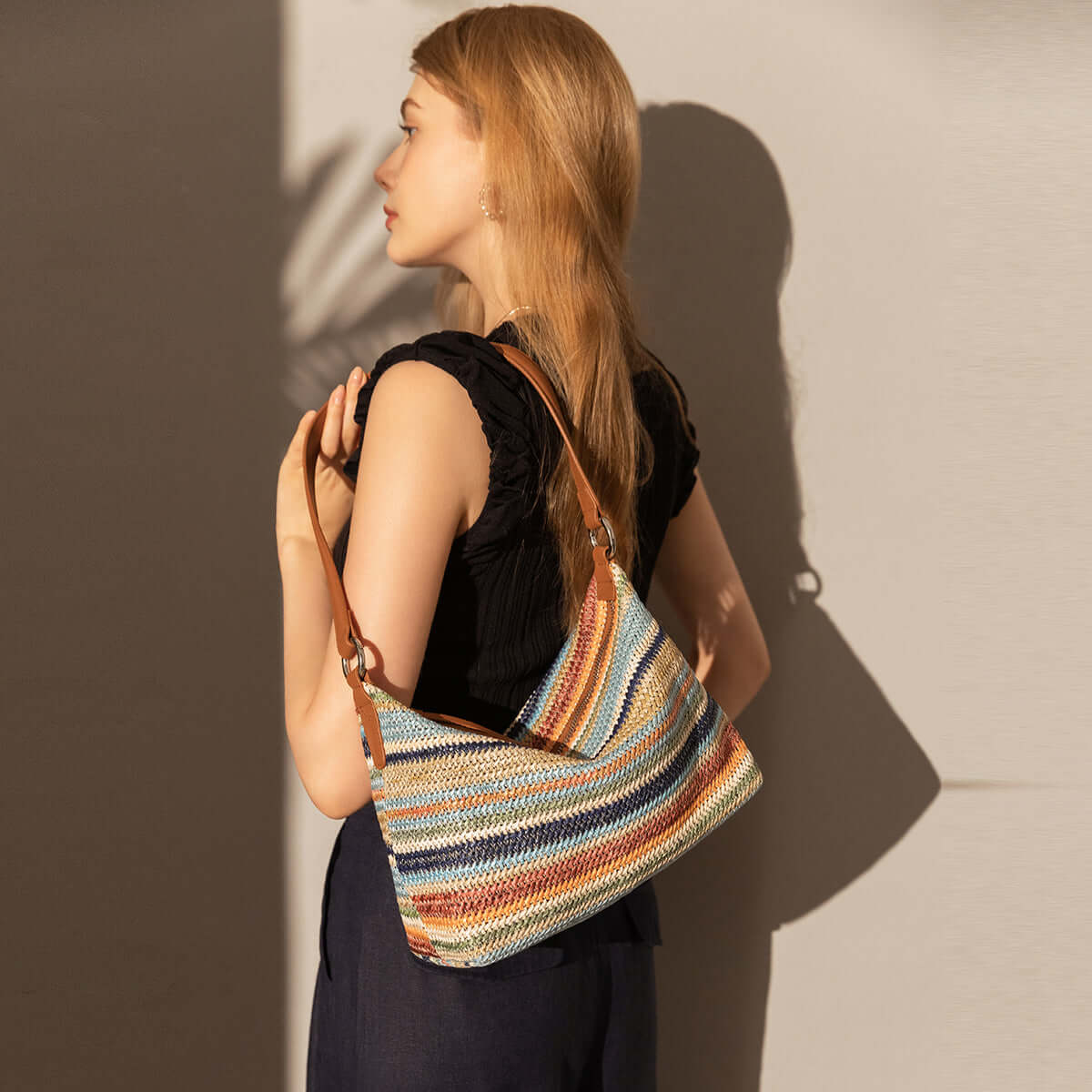 rainbow boho shoulder bag rainbow 5