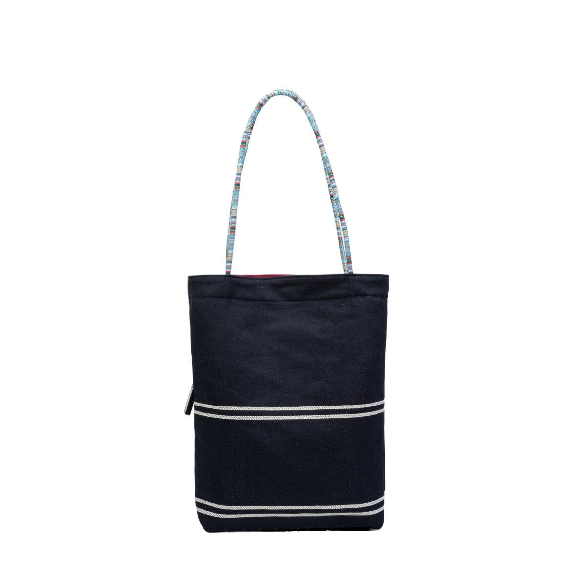 Reversible Ramie Linen Tote Bag – Ultra-Light 2-in-1 Dual-Color Shoulder Bag with Woven Strap