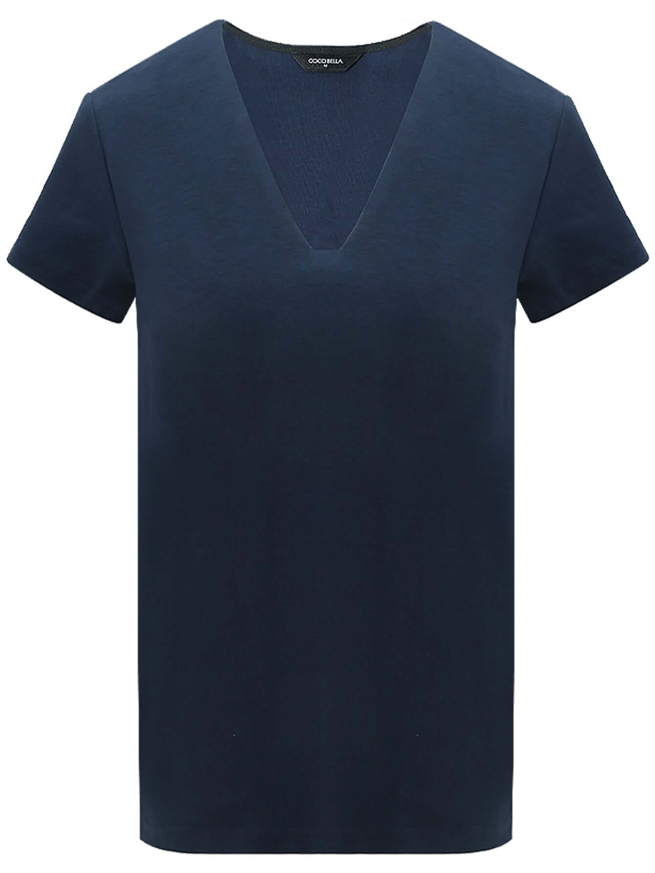 simple v neck short sleeve tee all navy 4