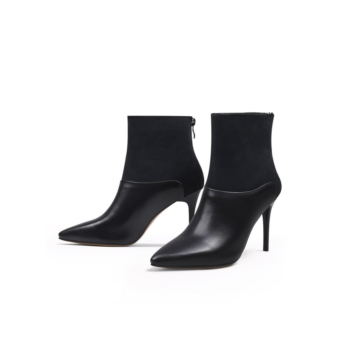 sleek black stiletto boots all black 6