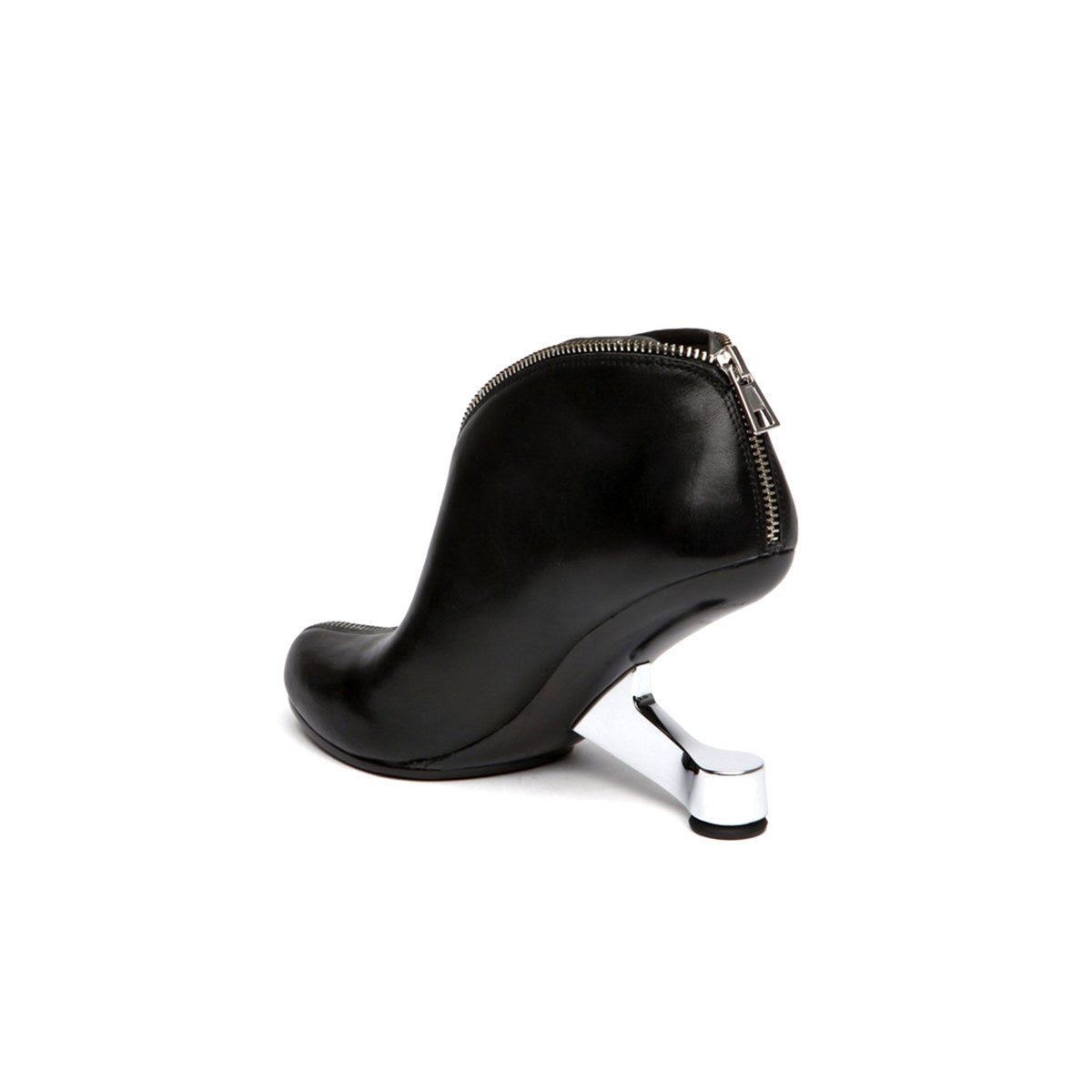 sleek zip up mule boots all black 4