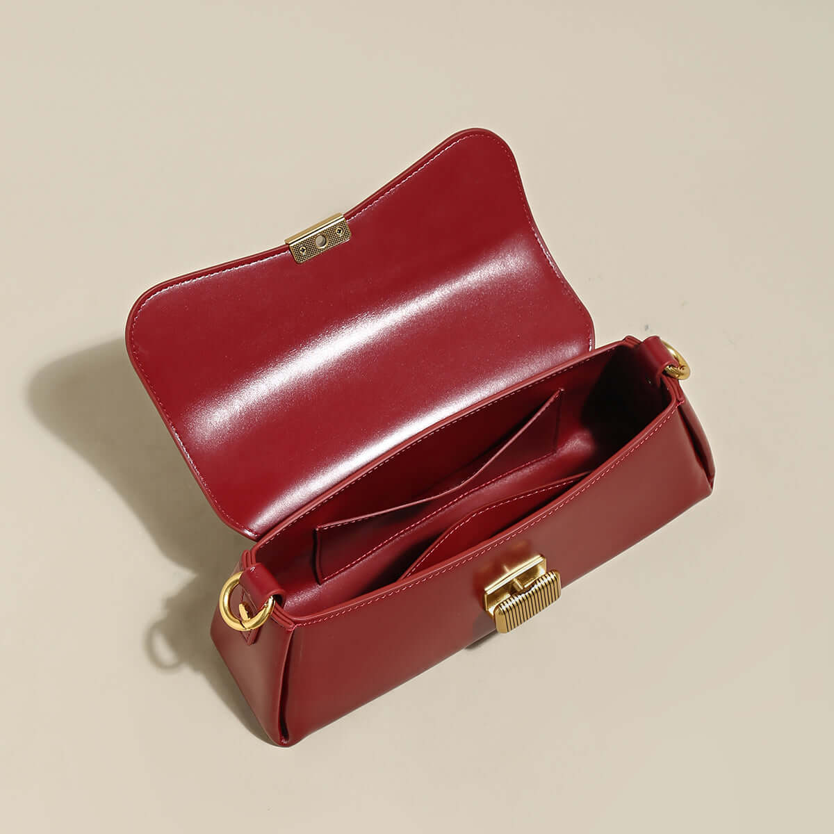 snappy flap clutch bag red 4