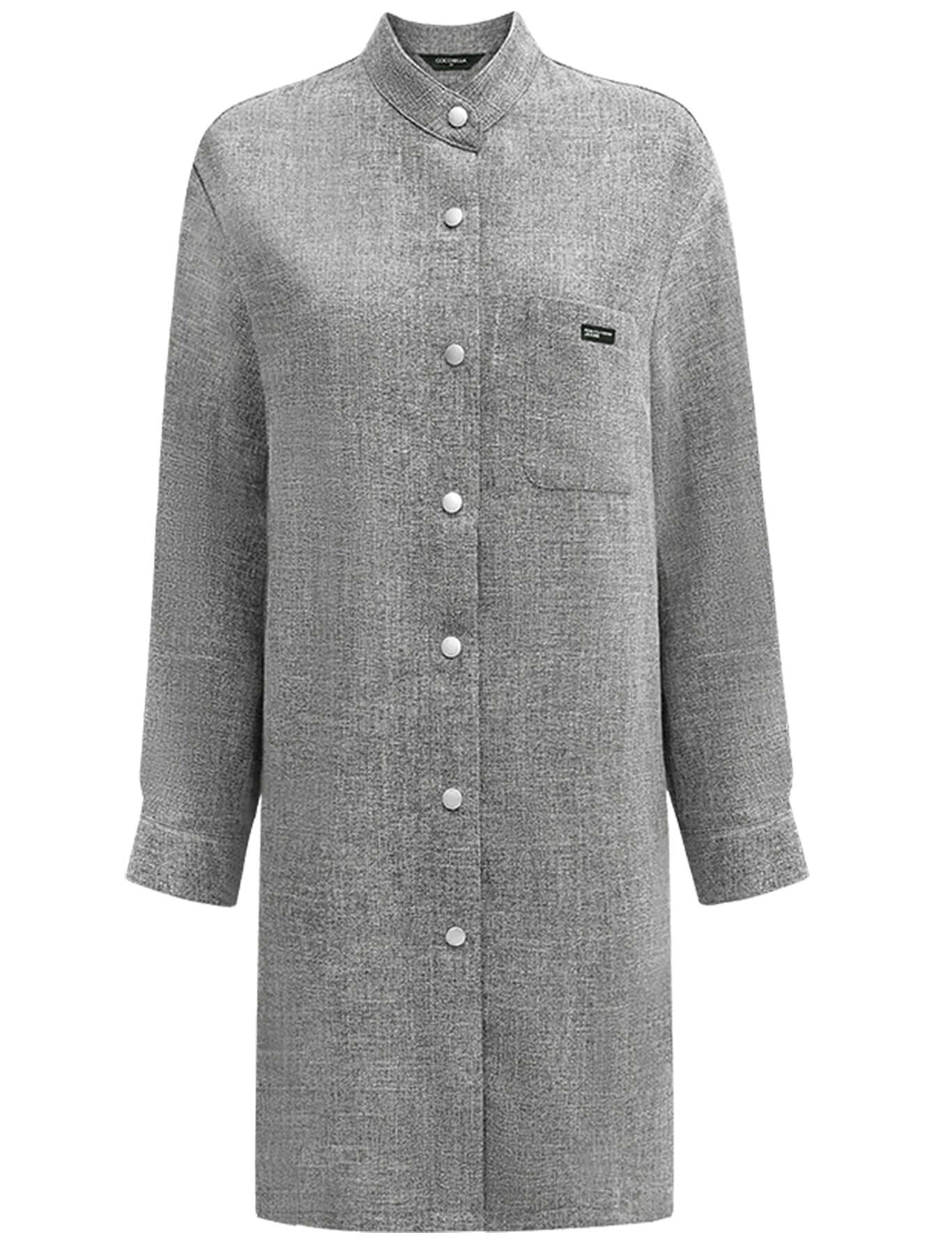 stylish mid length shirt all grey 4