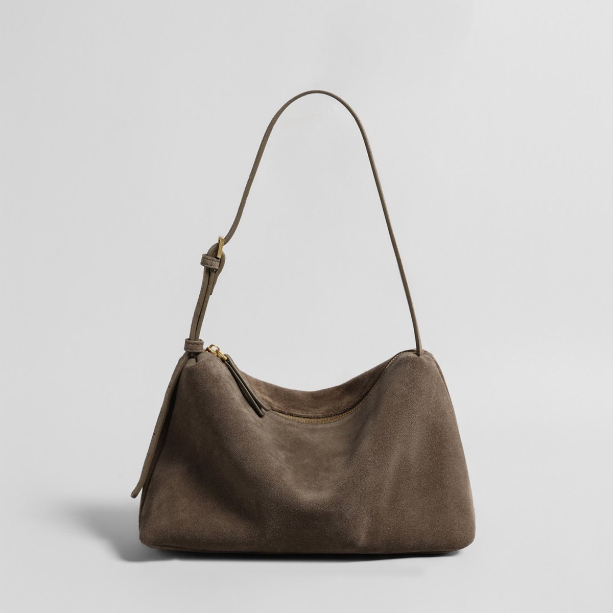 Suede Slouchy Hobo Bag – Adjustable Shoulder & Crossbody Bag
