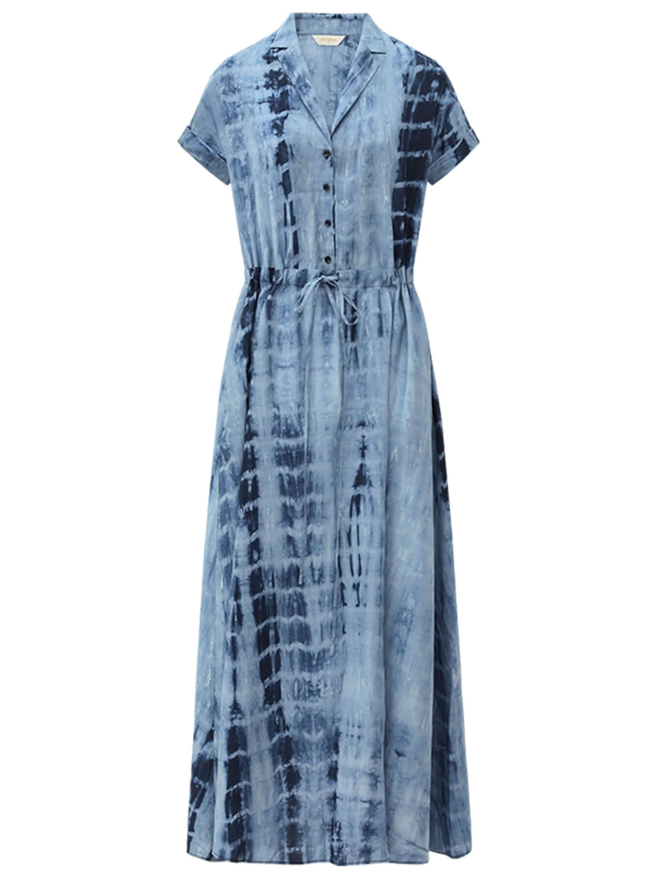 summery tie dye flowy blue shirt dress all blue 4