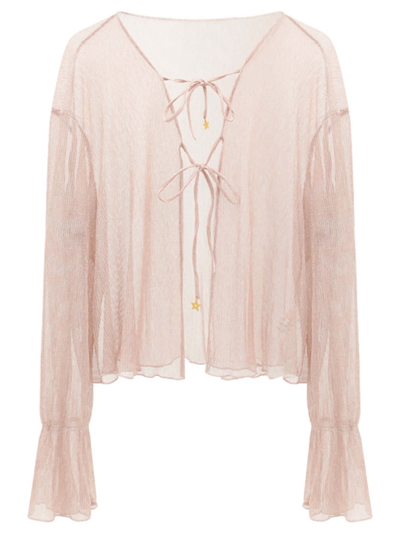 sweet plisse sheer pink cardigan all pink 4