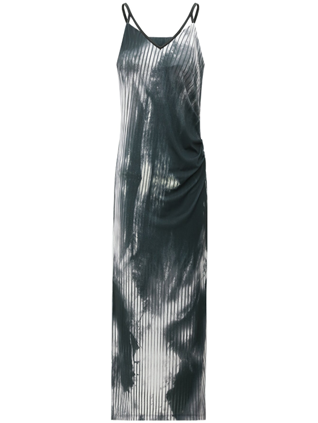 tie dye ink wash black camisole dress all black 4