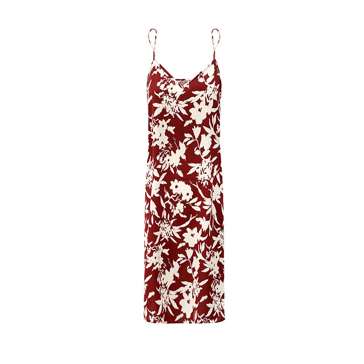 two piece chiffon wine floral dress set all wine 6