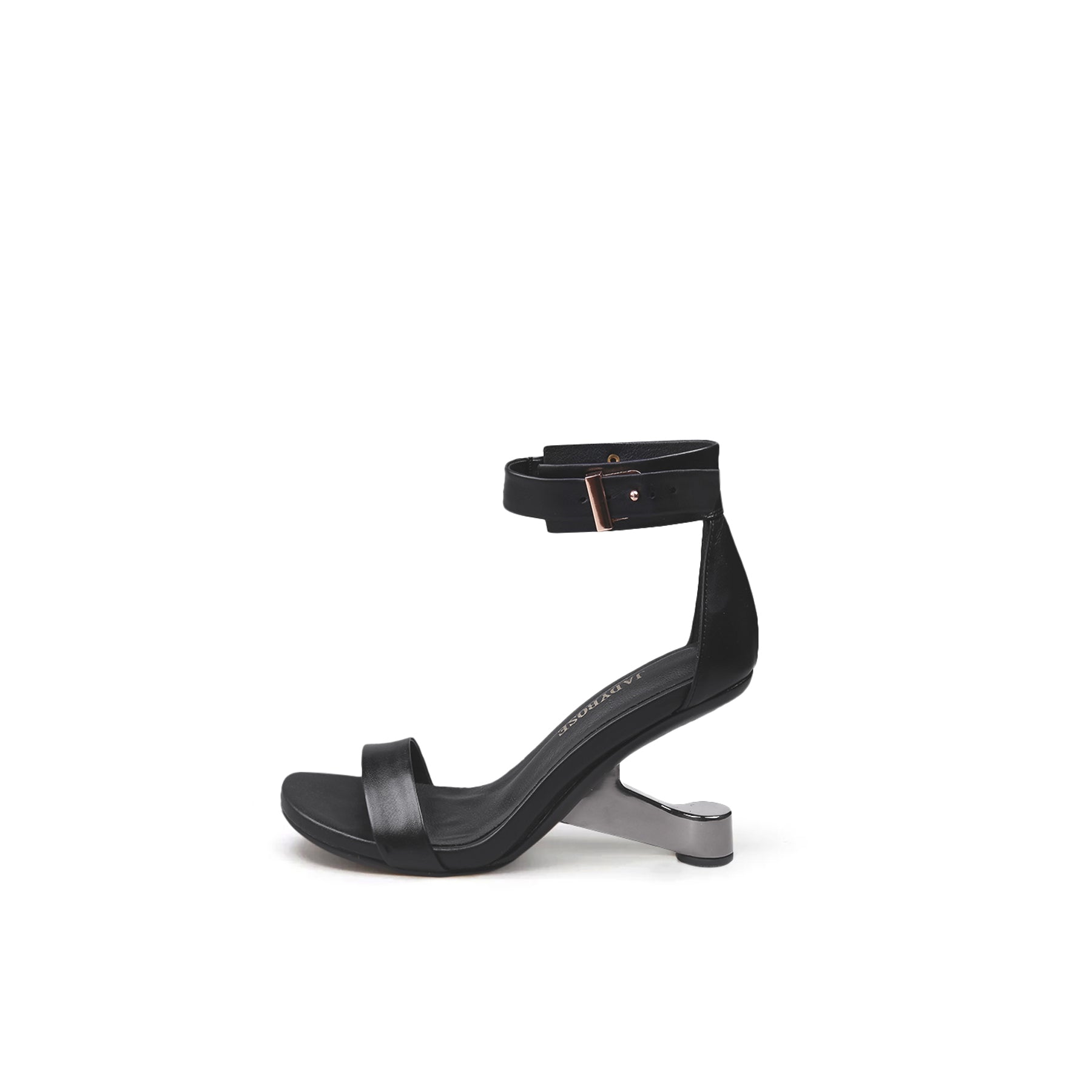 unico leather sandals all black 1
