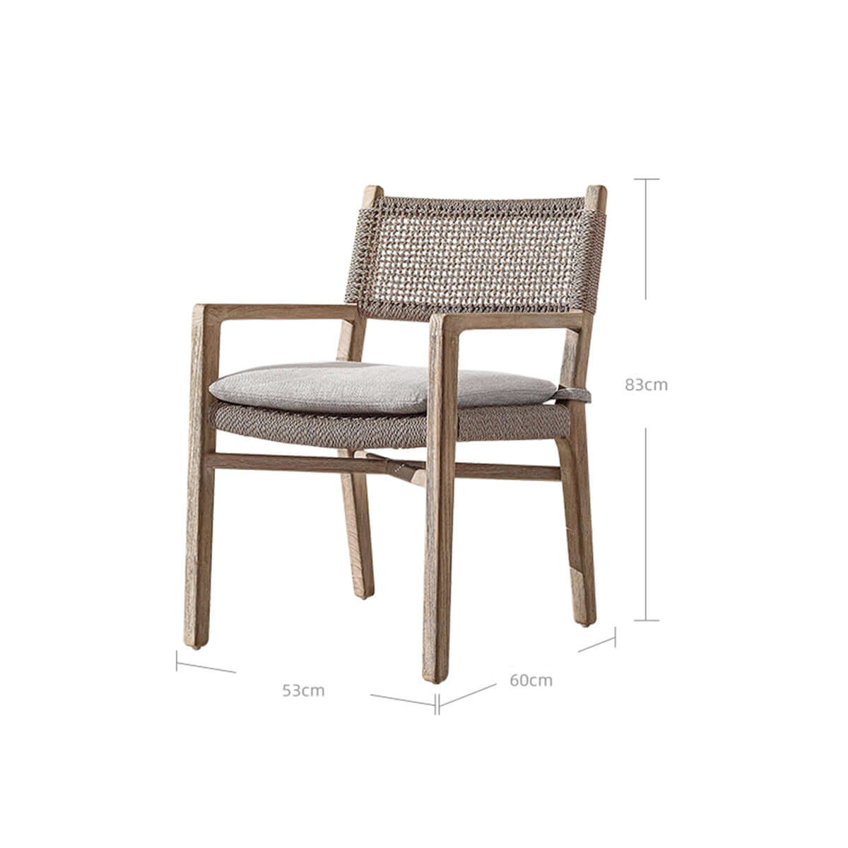 valan teak woven armchair all 7