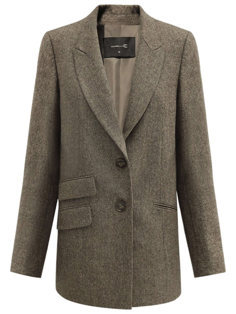 vintage brown wool blazer all brown 4