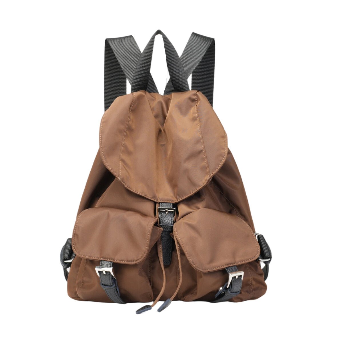 Water-Resistant Ballistic Nylon Drawstring Backpack with Dual Front Pockets – Ultra-Light Multi-Compartment Commuter & School Bag