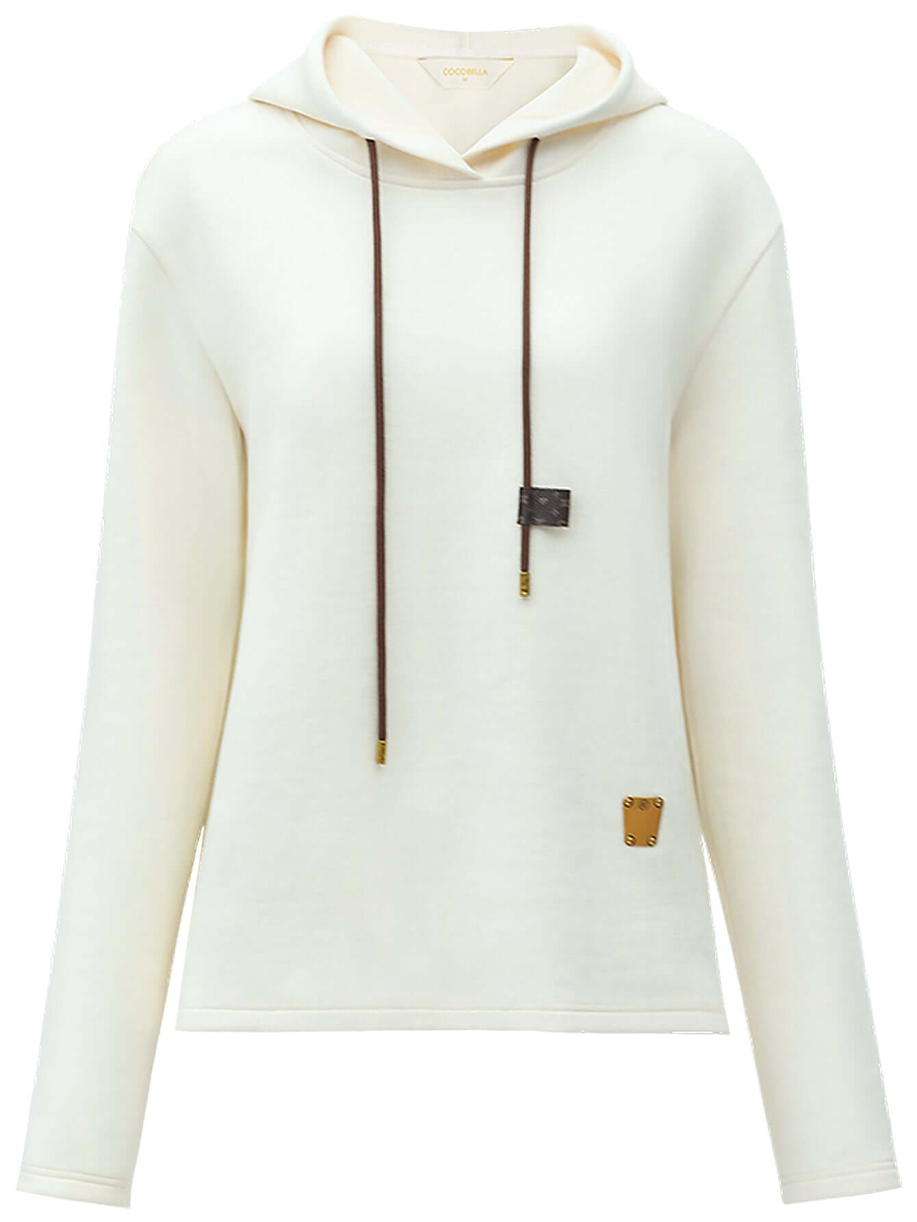 white thermal hooded sweater all white 4