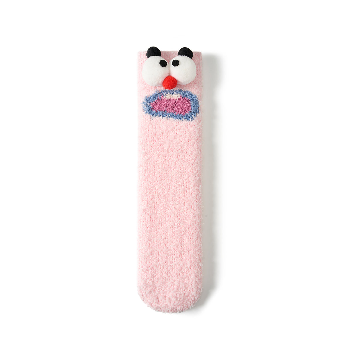 Women's 3D Monster Face Coral Velvet Mid-Calf Socks - 3 Pair Winter Set