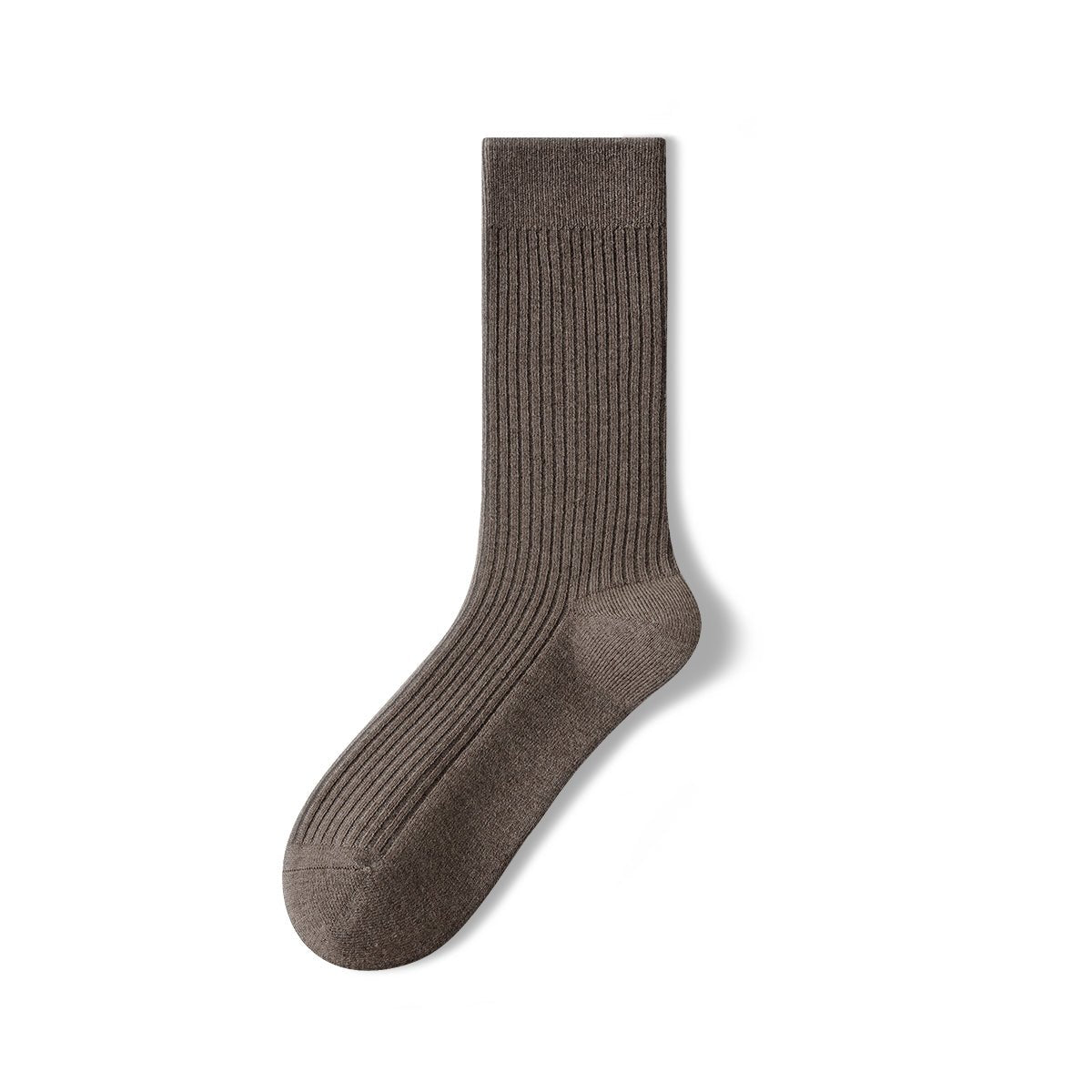 Winter Ribbed Wool Mid - Calf Socks – 3 - Pair Pure Color Women's Set