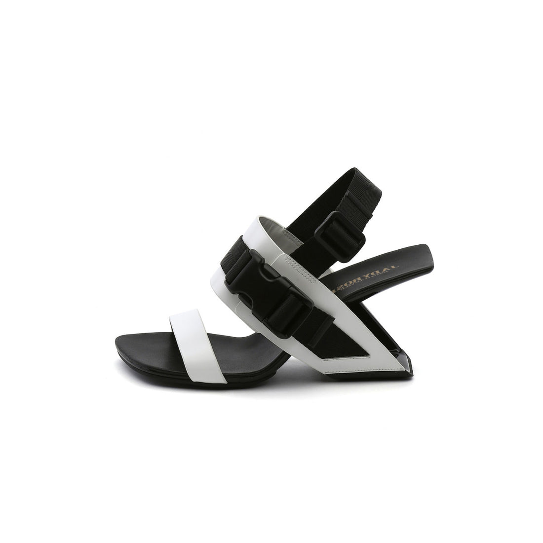 Open Toe Strip Accent White Sandals
