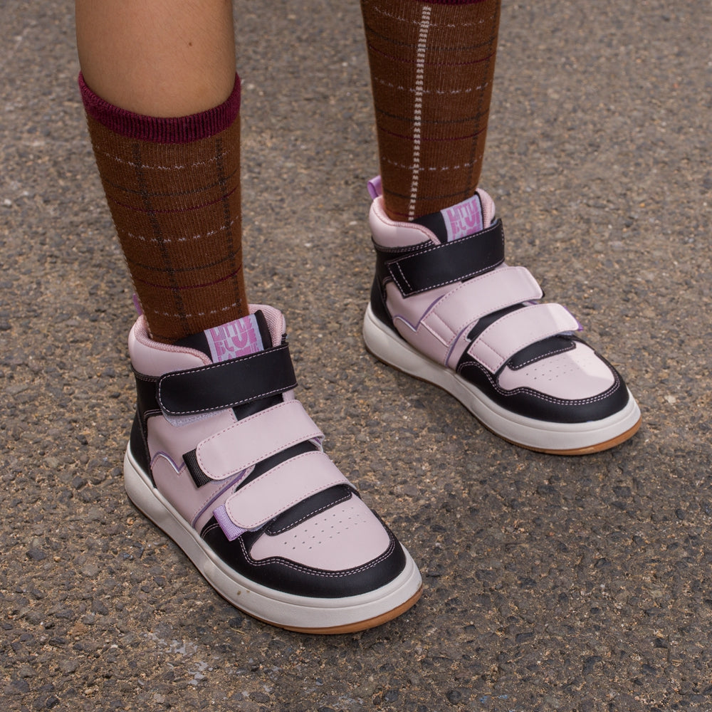 Walden Breathable Anti-slip Kids Pink Mid-top Sneakers