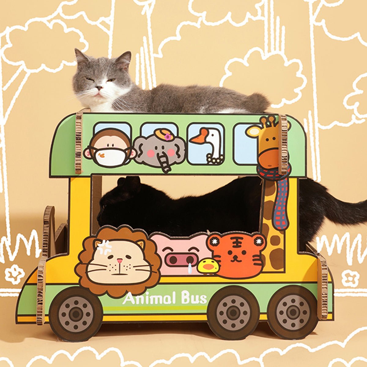 Animal Bus Green Cat Scratching Board - 0cm