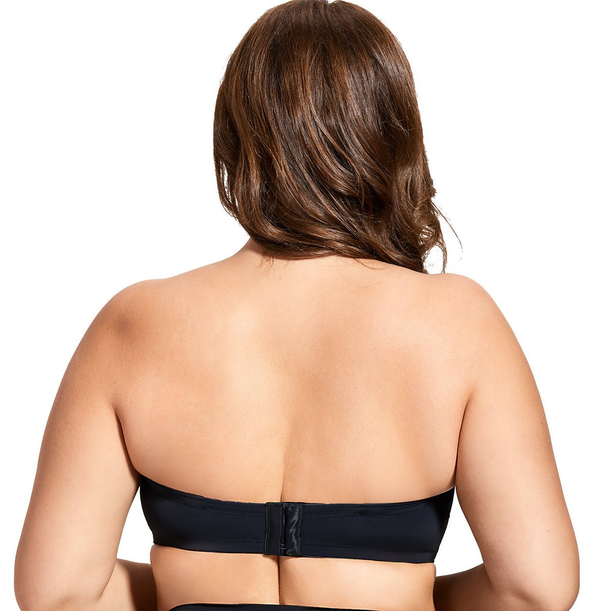 Anti slip Multiway Wear Convertible Black Strapless Bra 0cm