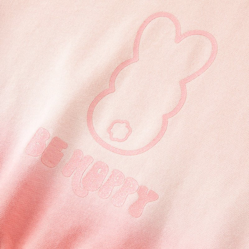 Be Happy Animal Silhouette Unisex Pink Gradient Sweater - 0cm