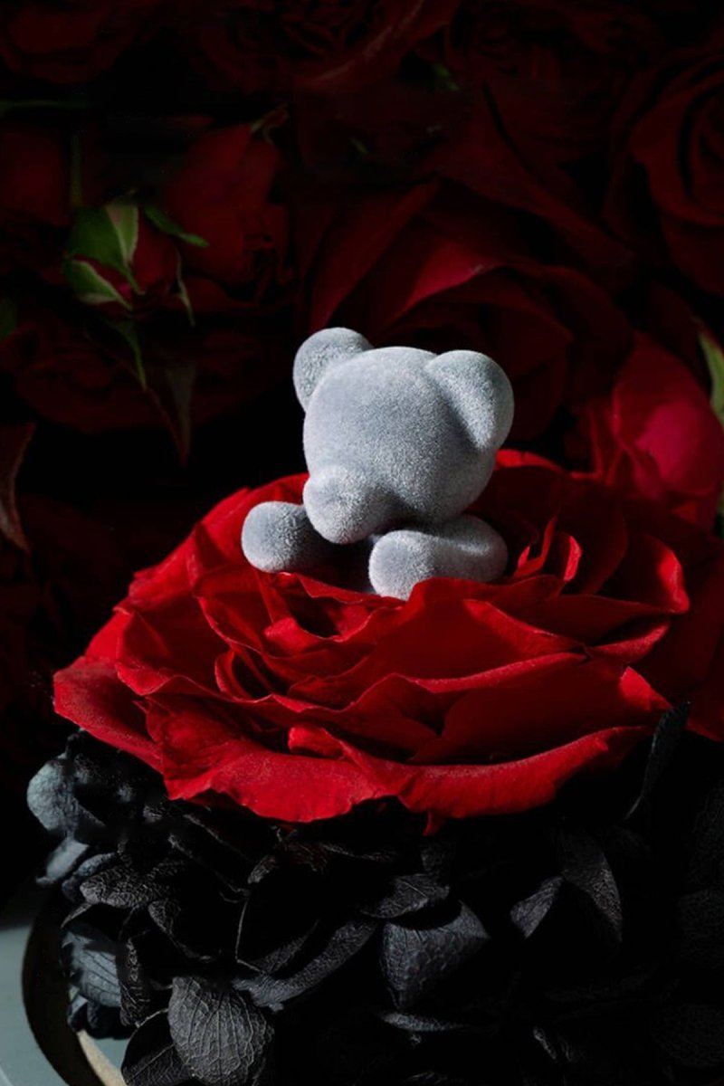 Blooming Heart Eternal Flowers Rose Teddy Bear - 0cm