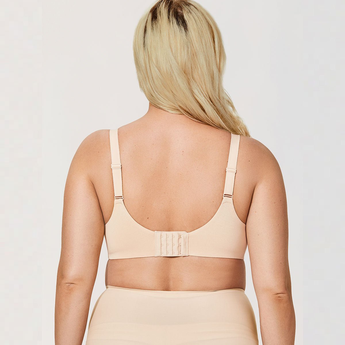 Breathable Cotton Lining Underwire Beige Bra 0cm