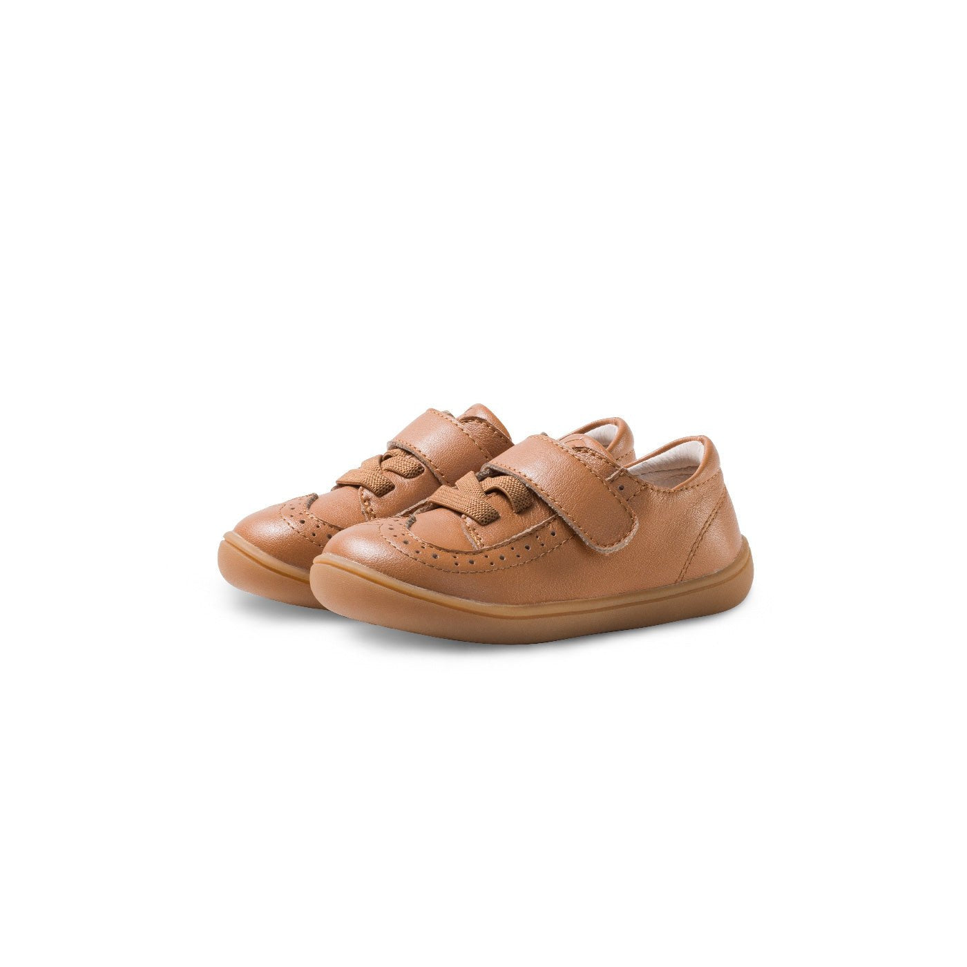 Camper Soft Sole Pre-walker Camel Baby Brogue Sneakers - 0cm