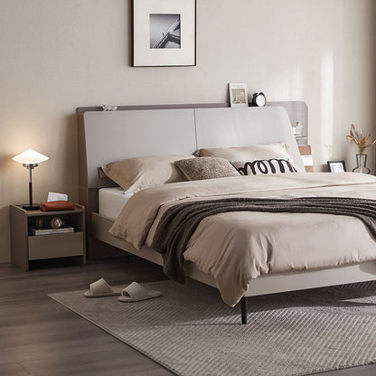 Cappuccino Taupe Bed With Mattress Set - 0cm