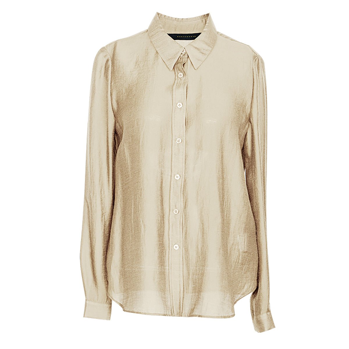 Chic Apricot Button Front Shirt 0cm