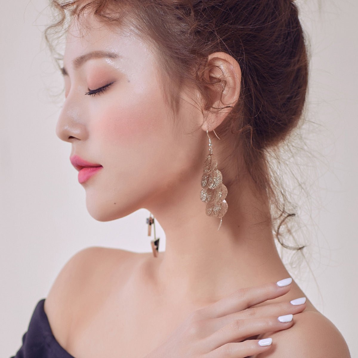 Chips Gold Tassle Earrings 0cm