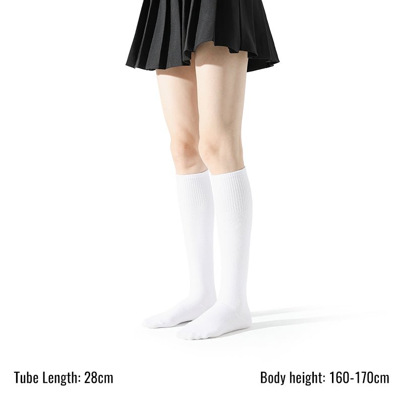 Classic Everyday 28cm All season Women White Crew Socks 0cm