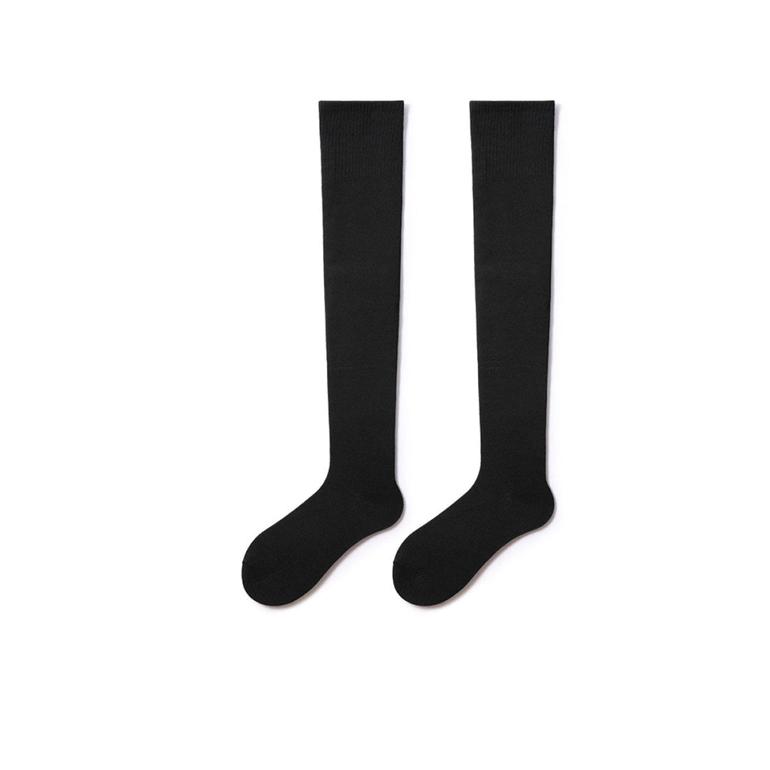 Classic Everyday 58cm All-season Women Black Over The Knee Socks - 0cm