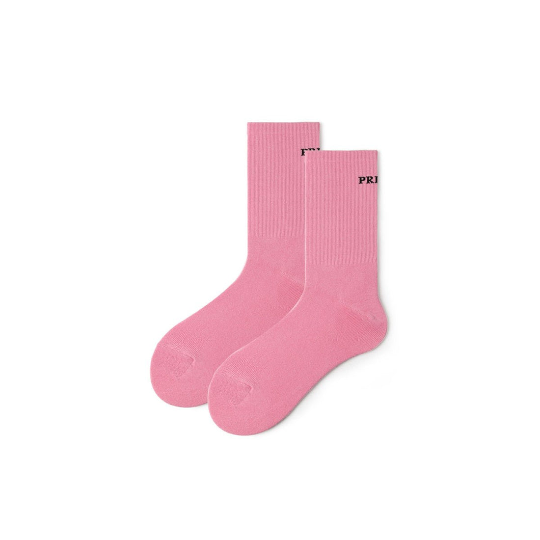 Color Boost All-season Women Pink Fitness Crew Socks - 0cm