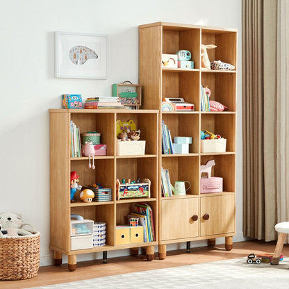 Dear Bear 6 Grid Kids Oak Storage Bookshelf - 0cm