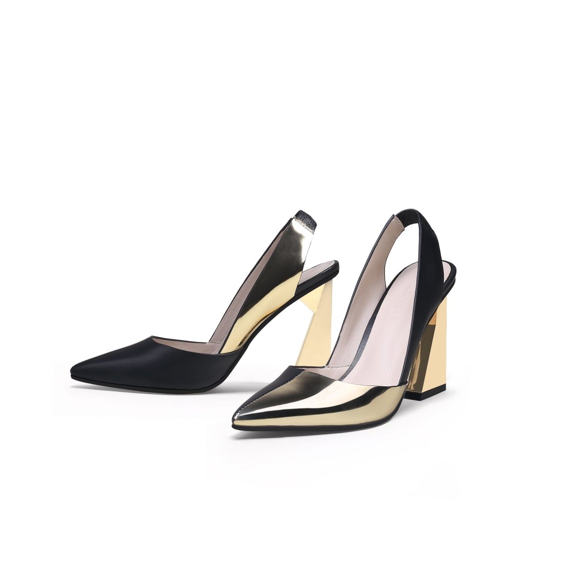 Division Trape-heel Gold Sandals - 0cm