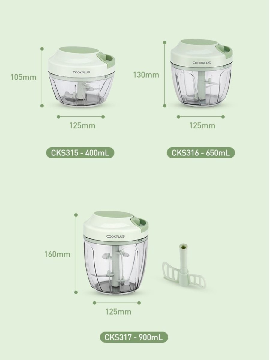 Easy Spin Multifunction 900ml Mint Vegetable Chopper 0cm