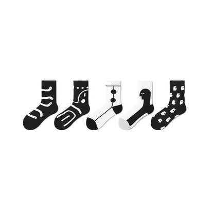 Emotion All-season Unisex 5pcs Active Crew Socks Set - 0cm