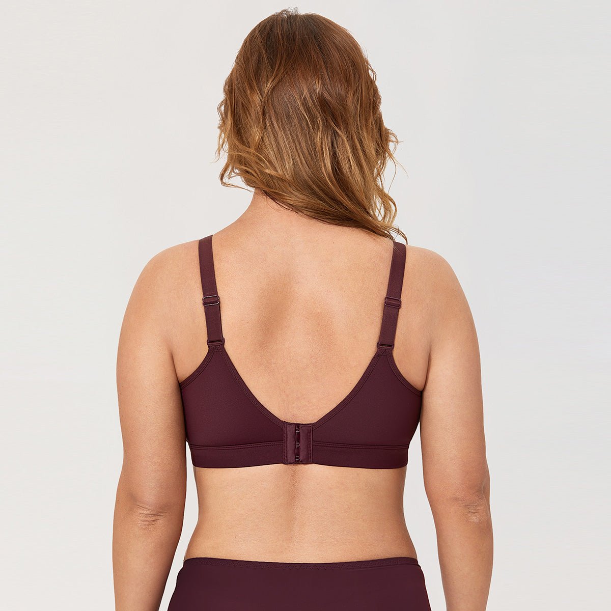 Extra Stretch Wireless Unlined Support Maroon Full Coverage Bra 0cm