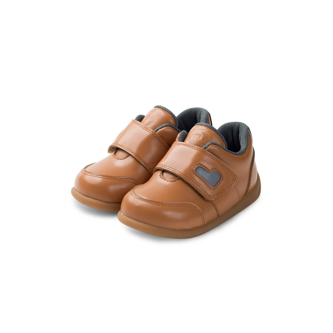 Flap Strap Soft Sole Anti-slip Pre-walker Brown Baby Boy Sneakers - 0cm