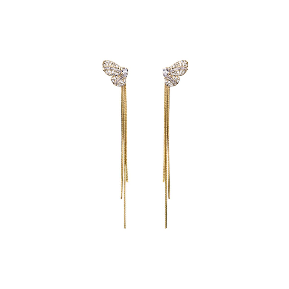 Flying High Butterfly Gold Earrings