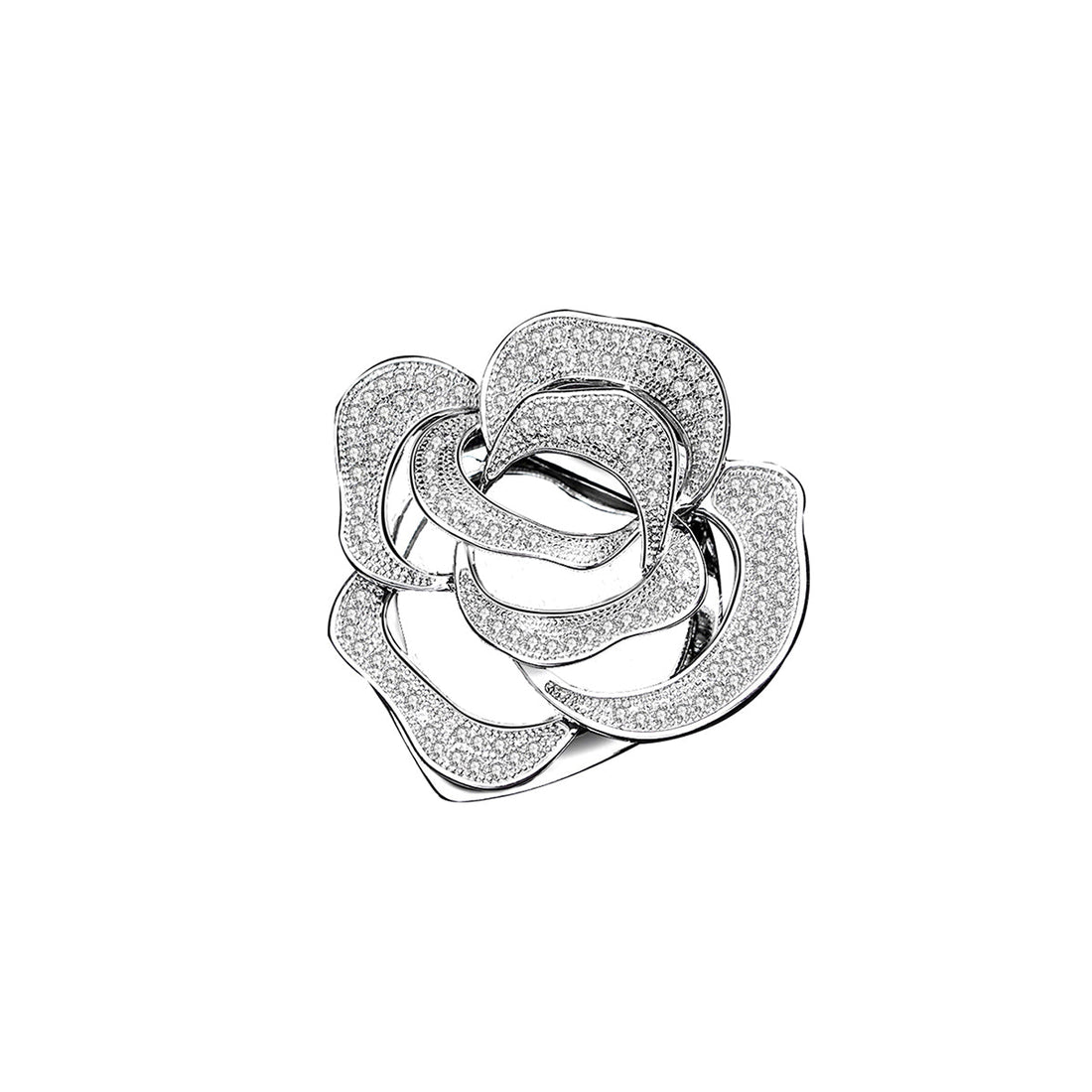 Forever Rose Silver Brooch - 0cm