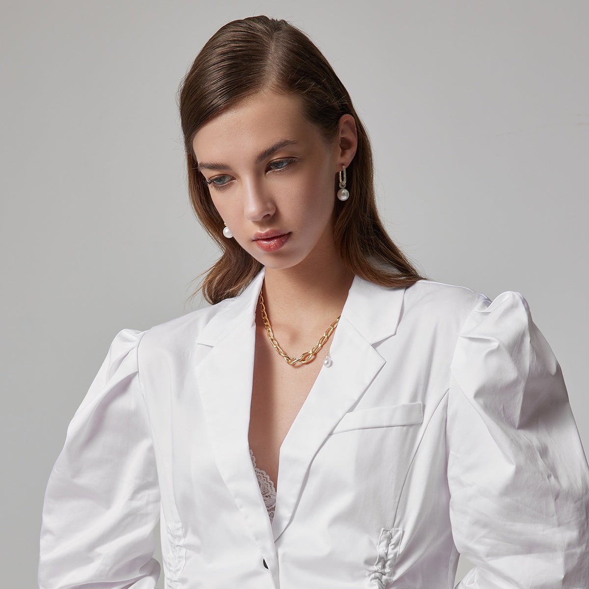 French Lady Gold Earrings 0cm