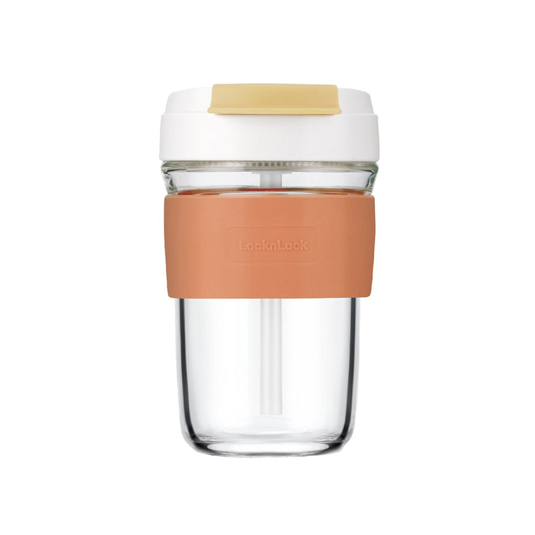 Fresh Bullet Soft Straw 460ml Orange Travel Coffee Mug - 0cm