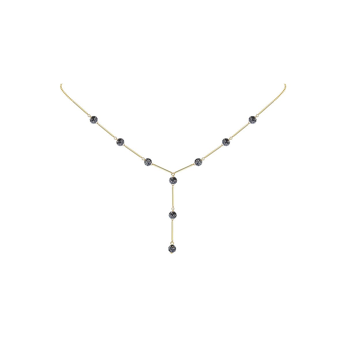 Frisky Points Black Necklace