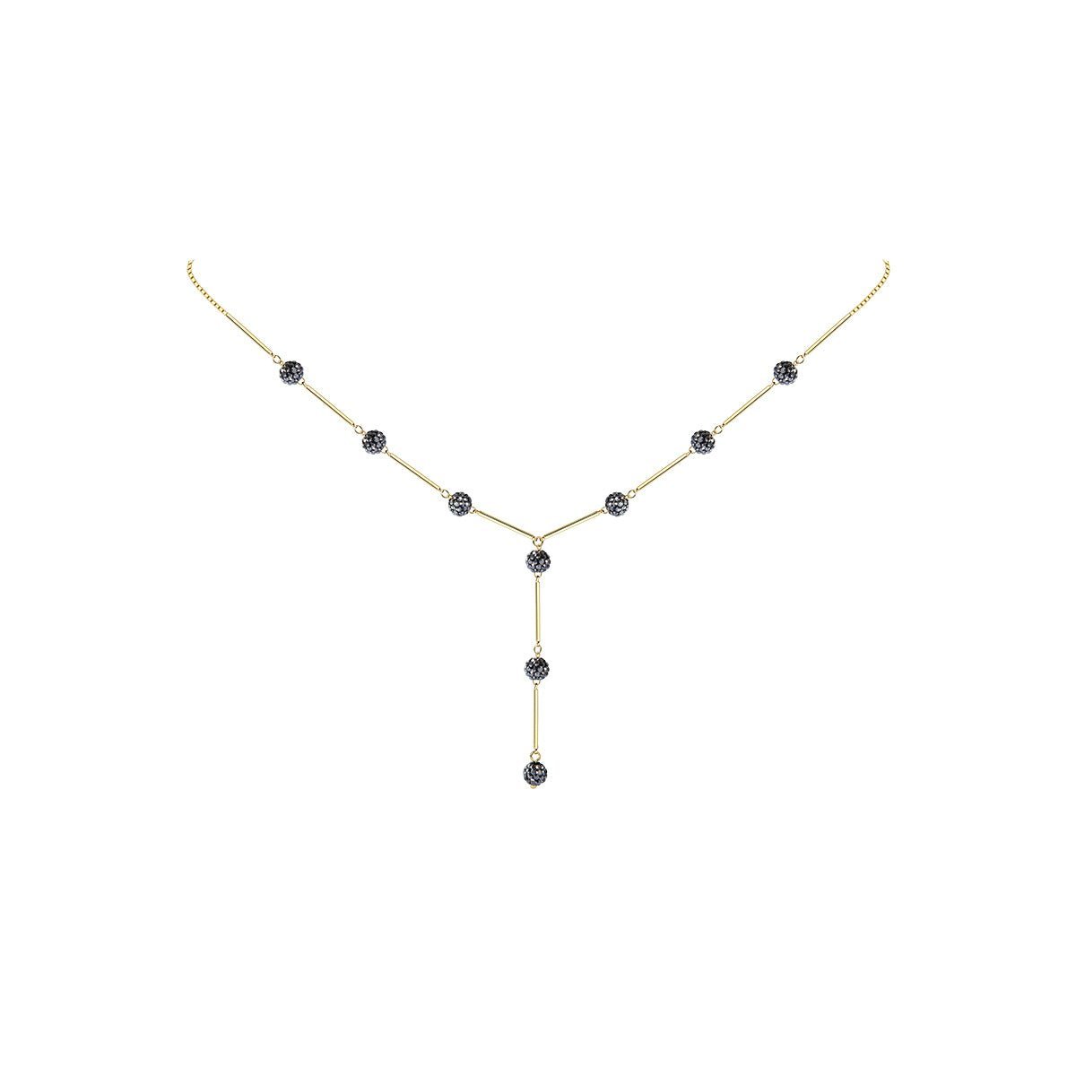 Frisky Points Black Necklace