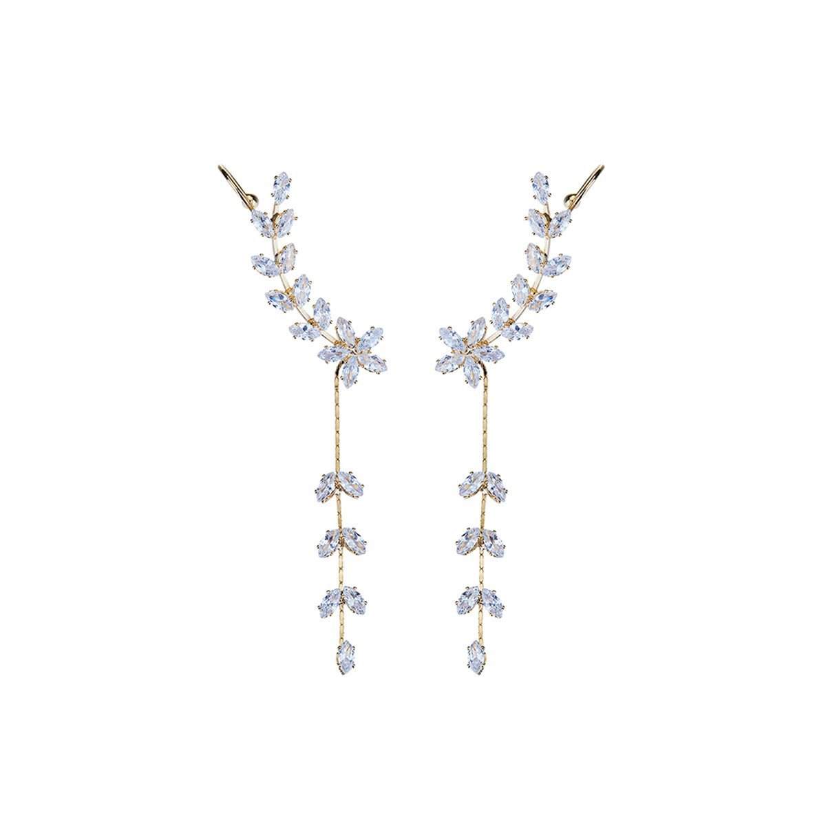 Frozen Creeper Gold Earring