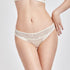 Full Floral Stripe Lace Low-rise Ivory Panty - 0cm