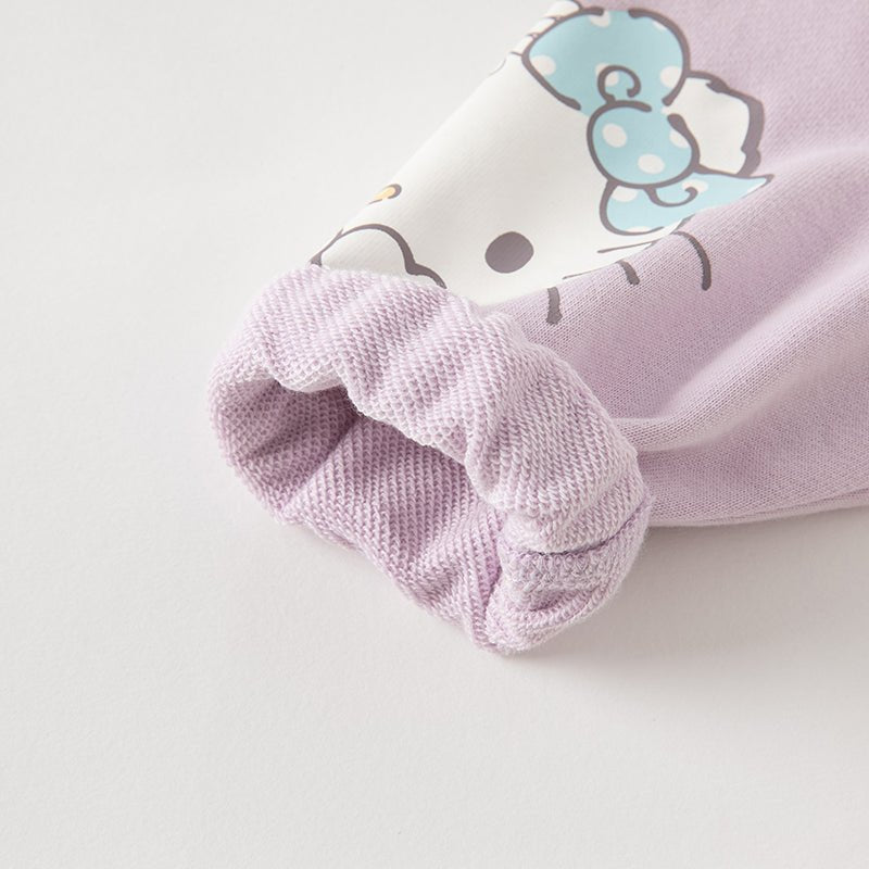 Hello Kitty Polo Collar Girl Lilac Pullover Sweater - 0cm